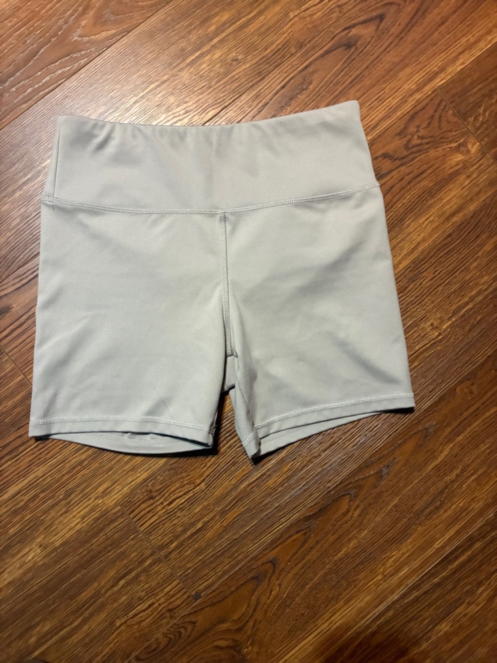 Jockey Light Gray High-Rise Athletic Bike Shorts